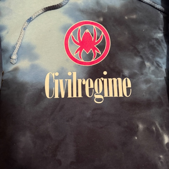 Civil Regime x Spiderman Venom Blue Tie Dye Hoodie Large OS - Picture 2 of 7